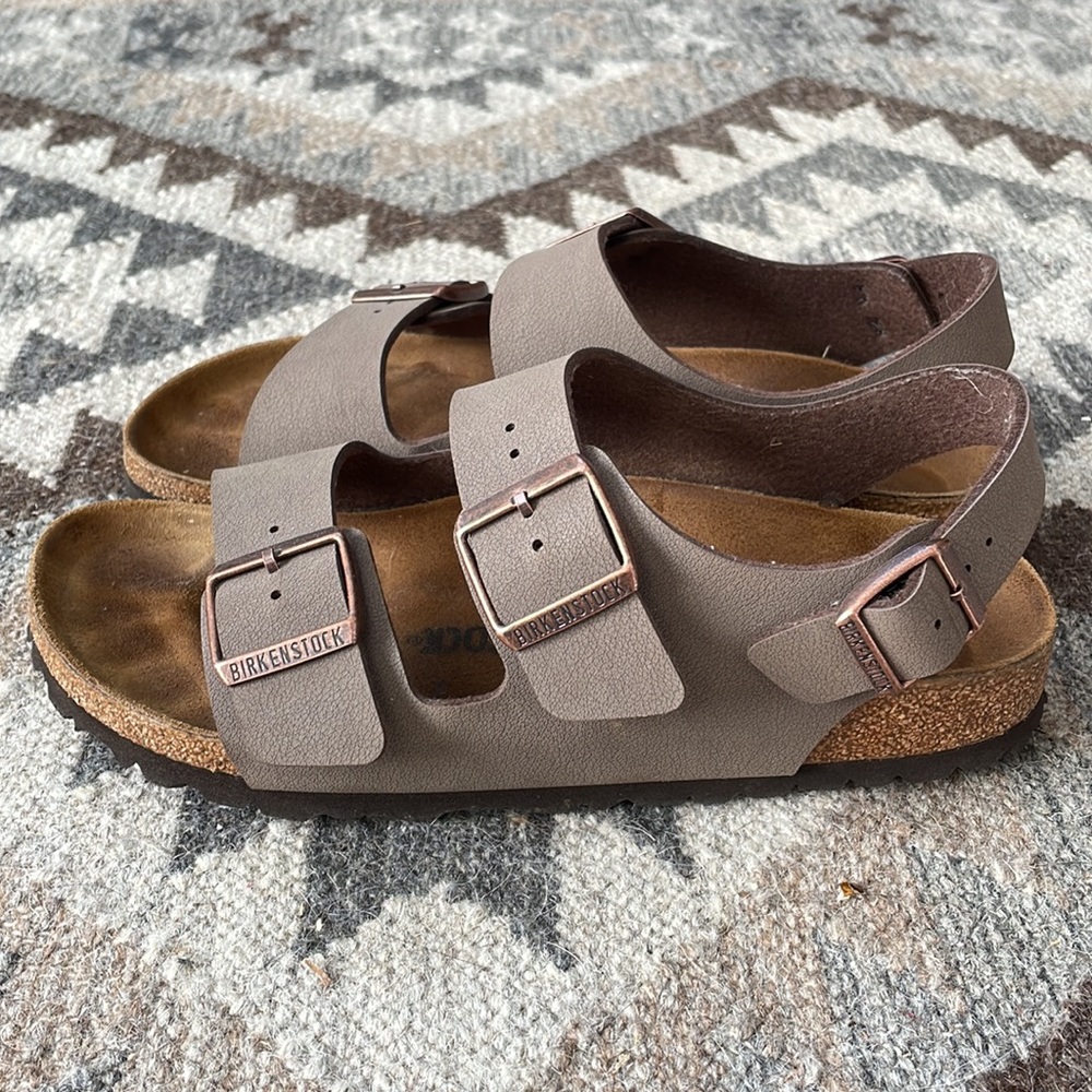 Birkenstock Milano Birkibuc Birko-Flor Nubuck Size 39 Womens 8 - 8.5 Like new